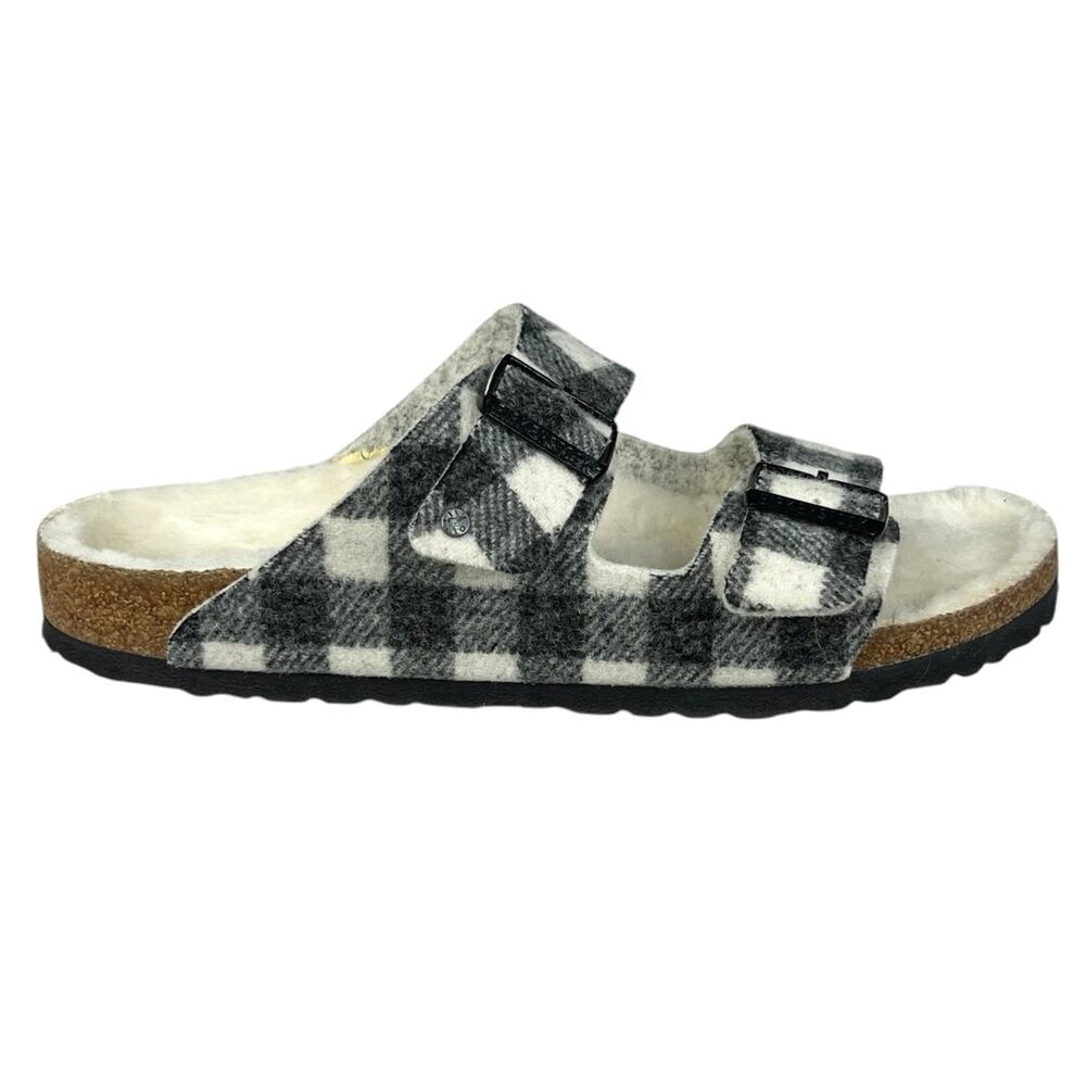 Birkenstock Unisex Arizona Rivet Plaid Wool Felt Sandal Size 41 M 8 W 10